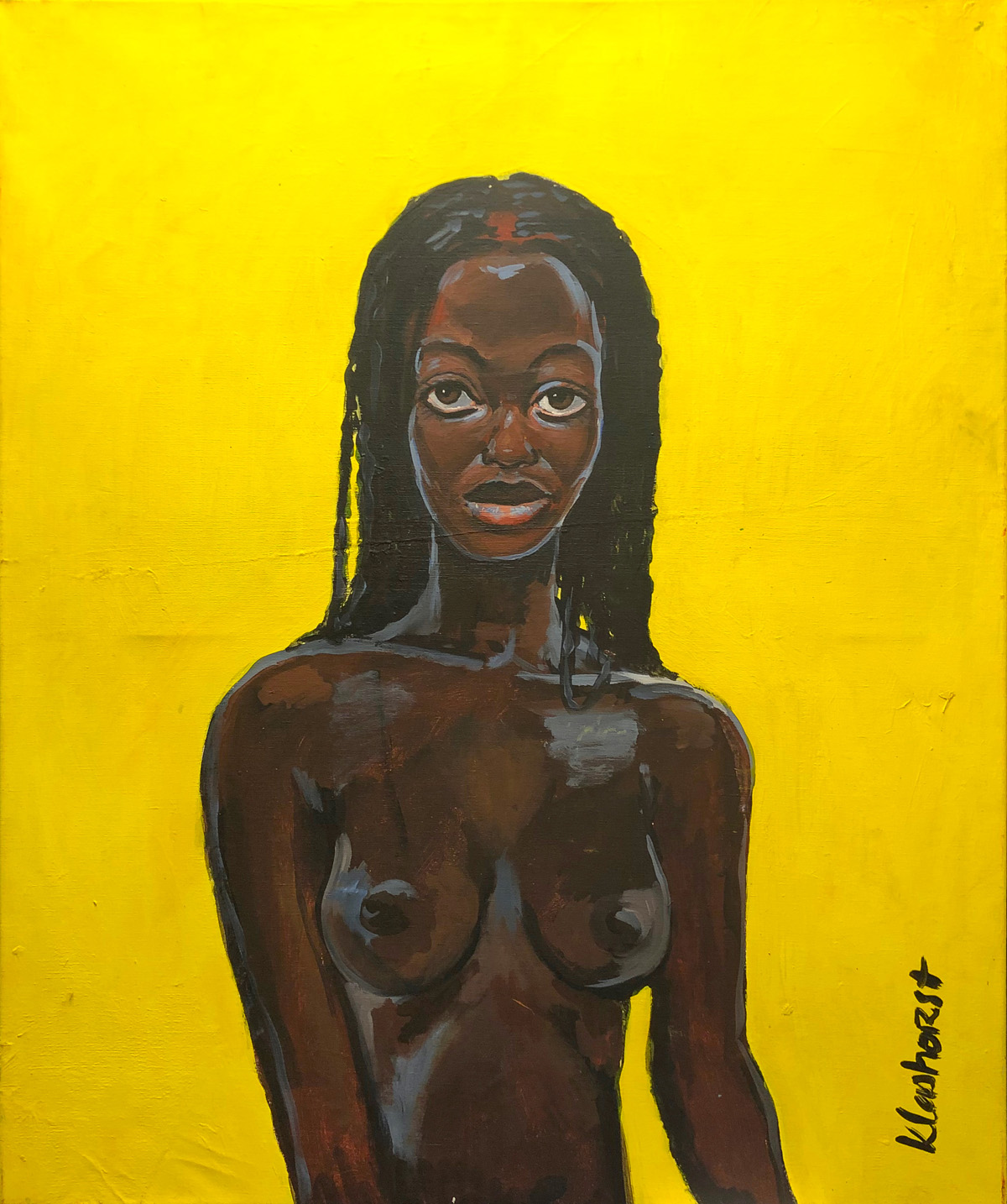 African woman yellow