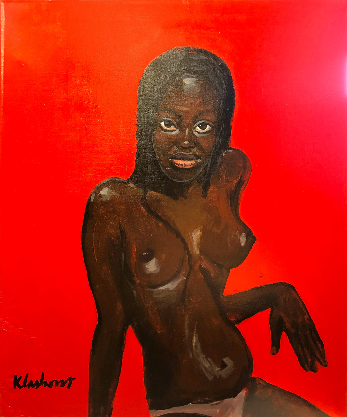 African woman red